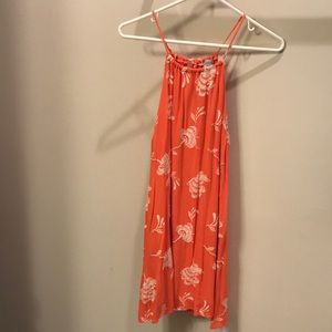 Orange high neck sundress